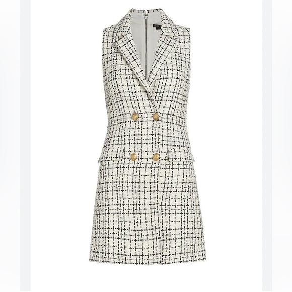 Alice & Olivia Jordy double breasted tweed tuxedo dress - Picture 13 of 14